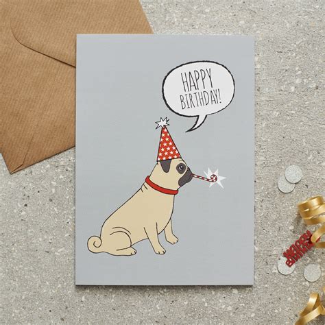 Pug Birthday Card £2.95 - Mischievous Mutts - Greeting Cards Sweet ...