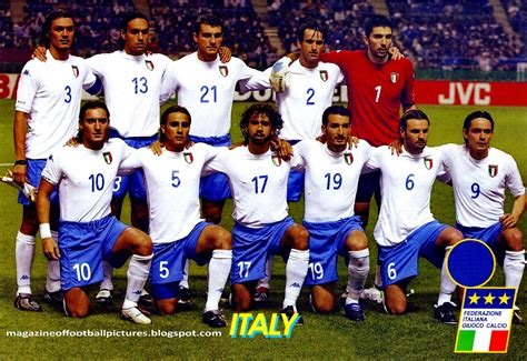 Equipos De FÚtbol Formaciones Históricas Y Actuales Selección De Italia 2000