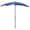 Vidaxl Parasol Met Paal X Cm Azuurblauw Blokker