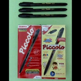 Jual Pulpen Zebra Piccolo Semi Gel Fine Hitam Per Pak Shopee