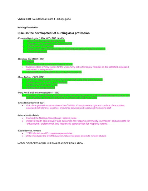 Exam Foundations Study Guide Vnsg Foundations Exam Study