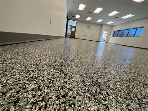 Before And After Epoxy Flooring Upgrade For A Classroom