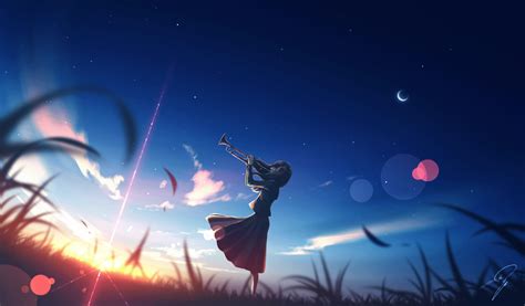 Starry Sunset Melody Hd Anime Wallpaper By Nengoro