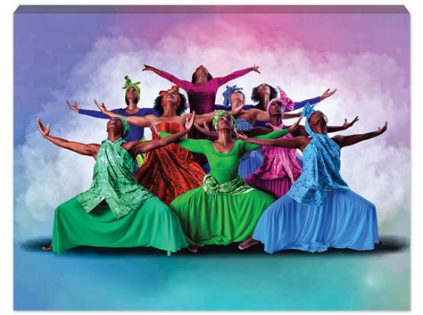 Praise Dancer Group Stretched Canvas (Medium)