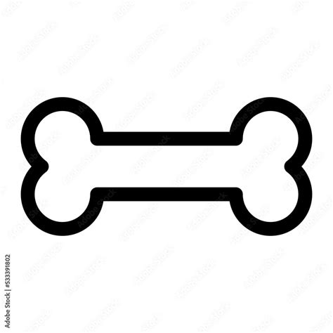 bone outline icon Stock Vector | Adobe Stock