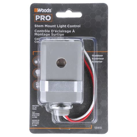 Woods 59410wd Outdoor Hardwired Stem Mount Light Control Sensor With Photocell 786714940527 Ebay