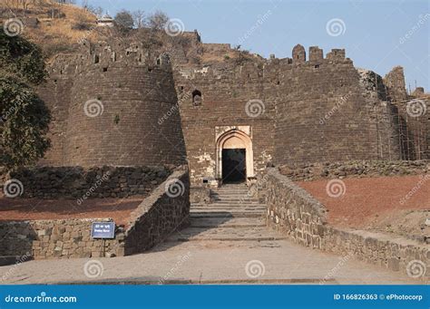 Daulatabad Fort Door And Fortress Aurangabad Maharashtra Stock Image