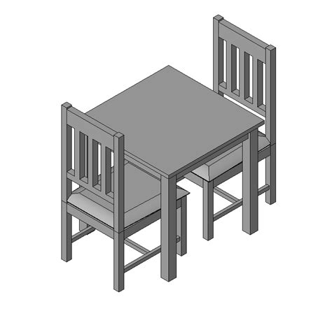 2 Seater Dining Table And Chairs Revit Model Thousands Of Free CAD Blocks