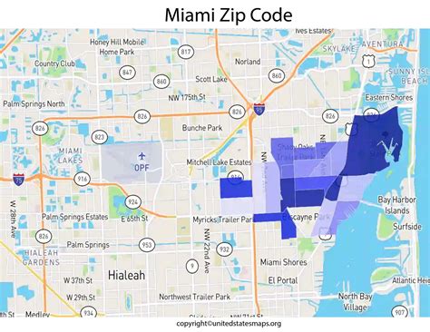 Miami Zip Code Map | Map of Zip Codes in Miami