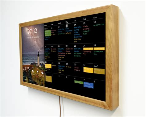 Elektronischer Wandkalender 32'', Family Command Center, Home Assistant
