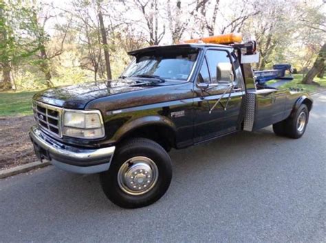 1995 Ford F-350 Super Duty Tow Truck 110097 Miles Black Utility-Service ...