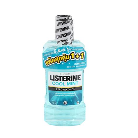 Boots LISTERINE Mouthwash Cool Mint Zero Alcohol Formula 750 Ml Twin Pack