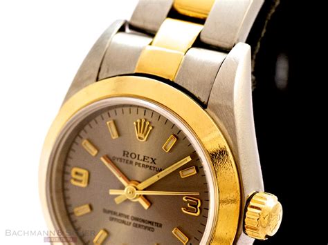 Rolex Oyster Perpetual Lady Ref 76183 18k Yellow Gold Stainless Steel