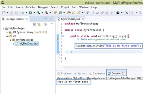 Eclipse Ide Create And Run Your First Java Project