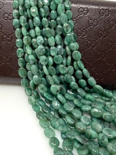 Natural Emerald Gemstone Smooth Oval Beads Count Kroger