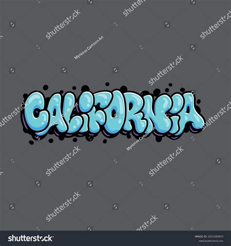 California Graffiti Vector Font Word Street Stock Vector (Royalty Free ...