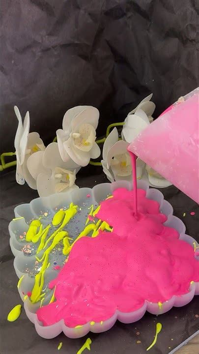 Неоновые пигменты в гипсе и акрилике #мастеркласспогипсу #гипс #diy # ...