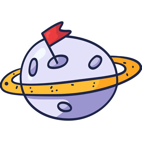 Space Planet Doodle Icon Png