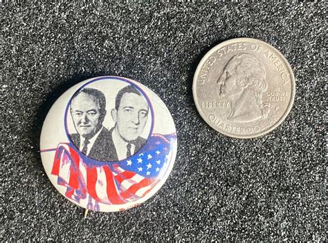 1968 Hubert Humphrey Edmund Muskie Jugate Presidential Campaign Pinback