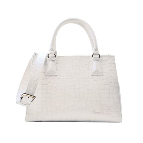 Bolsa Tote Couro Texturizado Off White V22 Jorge Bischoff Sapatos