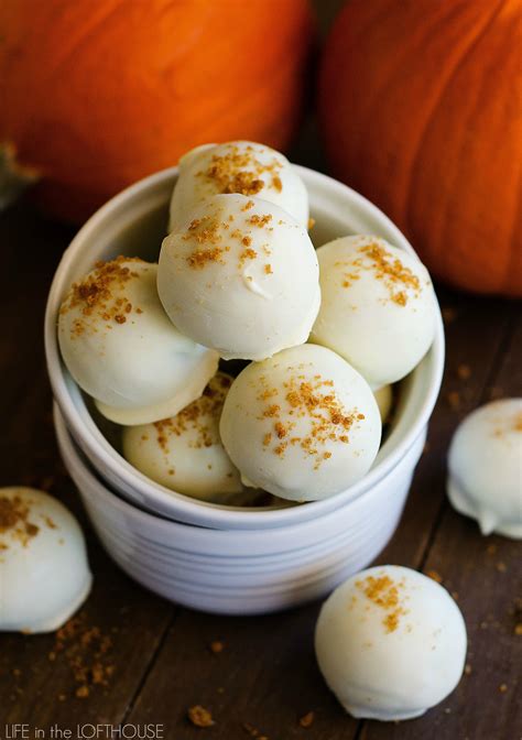 White Chocolate Pumpkin Truffles