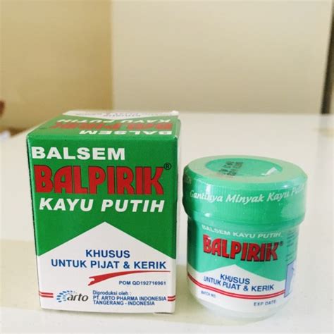 Jual BALPIRIK KAYU PUTIH BALSEM KHUSUS UNTUK PIJAT DAN KERIK ISI 20gr