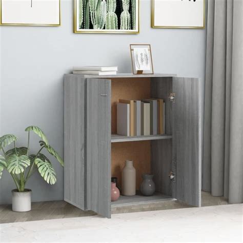 Hua Buffets Bahuts Buffet Sonoma Gris X X Cm Bois D