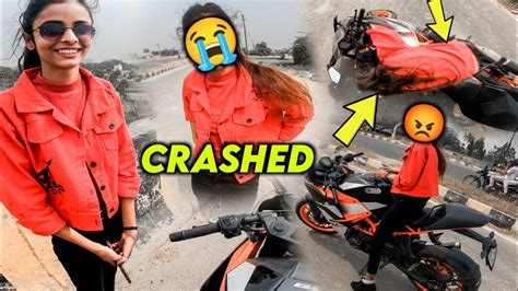 Cute Stranger Girl Want To Ride My Ktm Rc390😰 Accident Ho Gya💔nuksan Hogya Aaj🥺 Youtube