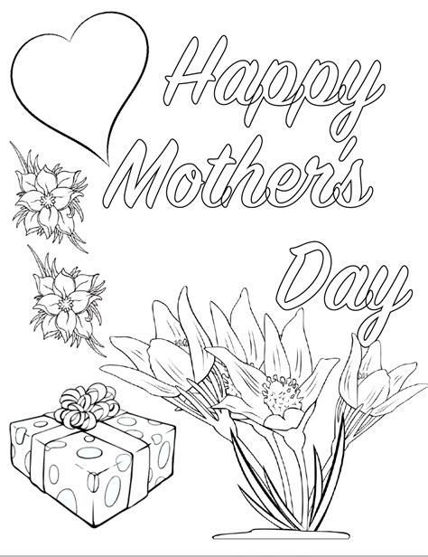 Printable Mothers Day Cards To Color