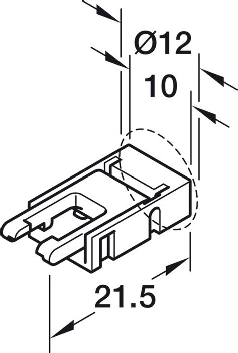 Interconnecting lead Häfele Loox5 for LED strip light monochrome 8 mm