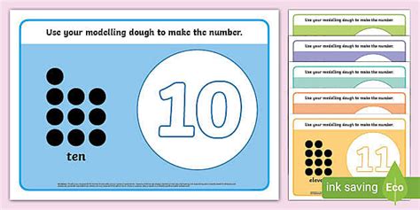 Simple Number Playdough Mats 11 20 Teacher Made Twinkl