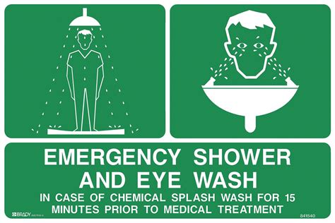 Independent Office Solutions Emergency Shower And Eye Wash Metal Sign