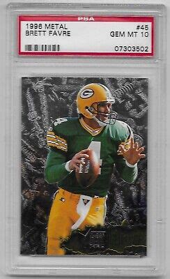 Brett Favre Psa Gem Mint Metal Green Bay Packers Ebay