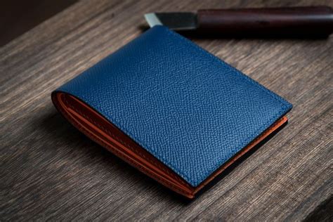 Handmade Leather Wallet - Blue