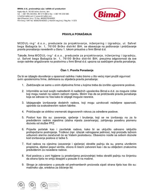 PDF Pravila Ponašanja Modul Ing DOKUMEN TIPS