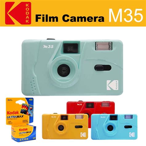 Kamera Film KODAK Vintage Retro M35 35Mm Dapat Digunakan Kembali Merah