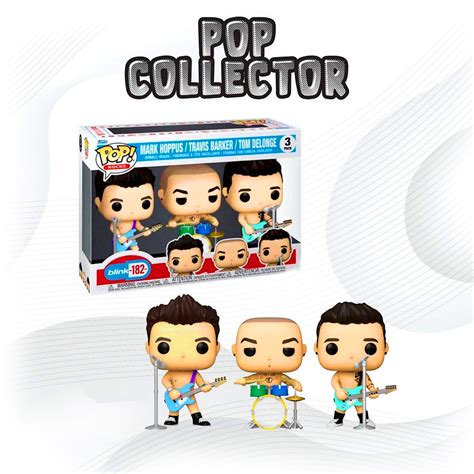 Funko Pop 3 Pack Blink 182 Mark Hoppus Travis Barker Tom Delonge