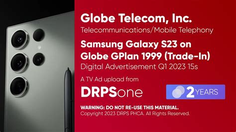 Samsung Galaxy S23 On Globe Gplan 1999 Trade In Digital Ad Q1 2023 15s