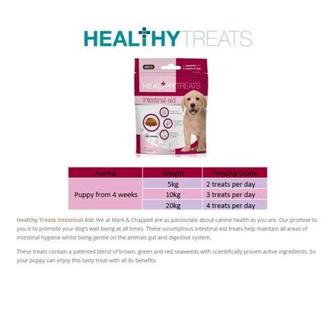 Mark And Chappell Healthy Intestinal Aid Puppy Treats 70 G Pawdha