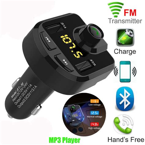 ᐉ Модулятор FM автомобильный Terra ВТ36 Bluetooth/трансмиттер/вольтметр ...