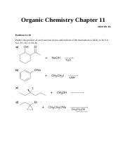 Organic Chemistry Chapter 11 V2 HW 1 Docx Organic Chemistry Chapter