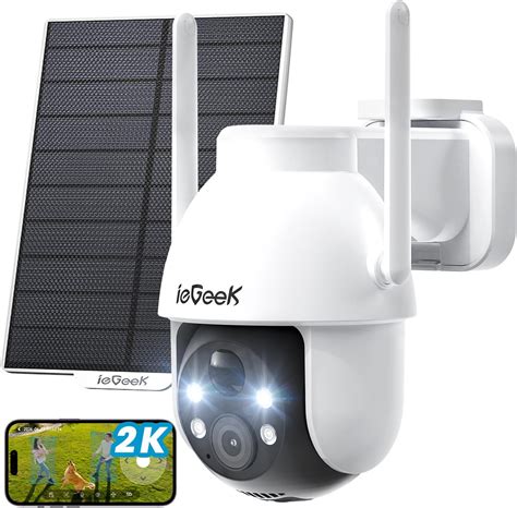 Iegeek Security Cameras Wireless Outdoor Solar Battery Powered Camera