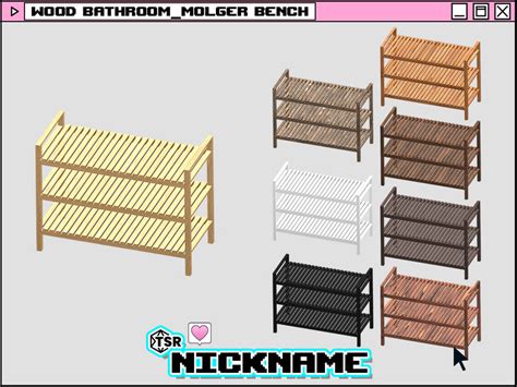 The Sims Resource Wood Bathroommolger Bench