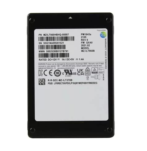 Samsung PM1643a MZILT960HBHQ-00007 SSD 960 GB SAS 12Gb/s Brand New