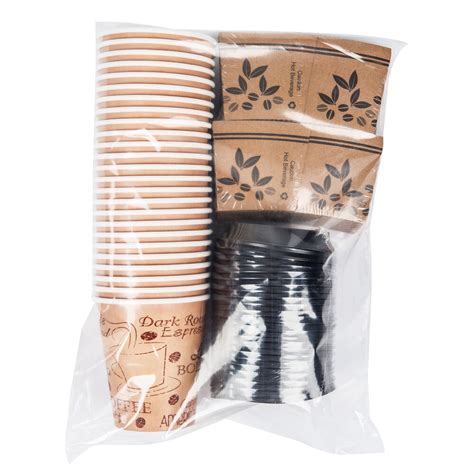 Choice Oz Paper Hot Cup Lid And Sleeve Combo Kit Pack