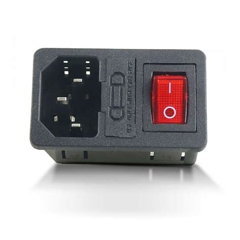 Probots C Iec Electrical Ac Power Socket Male With Fuse Holder Switch