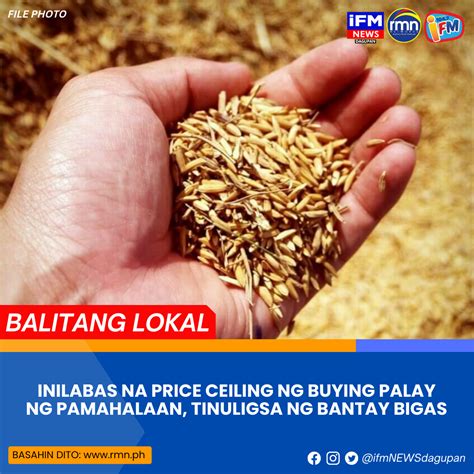 INILABAS NA PRICE CEILING NG BUYING PALAY NG PAMAHALAAN TINULIGSA NG