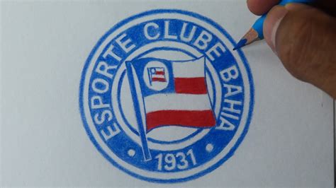 Como Desenhar O Escudo Do Esporte Clube Bahia Passo A Passo Narrado