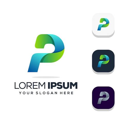 Design Do Logotipo Da Letra P Vetor Premium