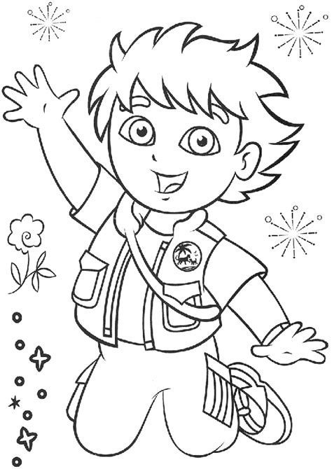 Go diego go coloring pages to download and print for free